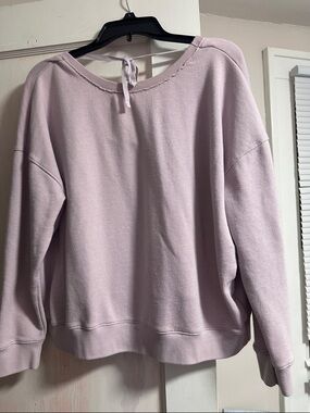 American Eagle Outfitters Lilac Scoop Neck Sweatshirt